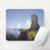 廃墟イタリアンとなった塔のある沿岸の風景 マウスパッド (マウス)