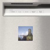 廃墟イタリアンとなった塔のある沿岸の風景 マグネット (インサイチュ (食洗機))