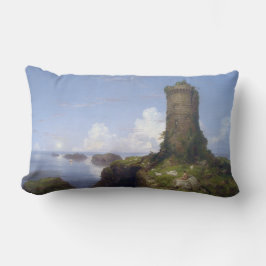 廃墟イタリアンとなった塔のある沿岸の風景 ランバークッション