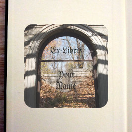 廃墟蔵書票を抜けて スクエアシール