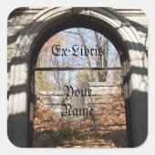 廃墟蔵書票を抜けて スクエアシール (正面)