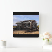 廃家インケルソカリフォルニア スクエア壁時計 (ホーム)