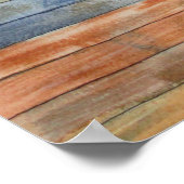 廃棄されたデスクトップ・ボードの水色 ポスター (角)