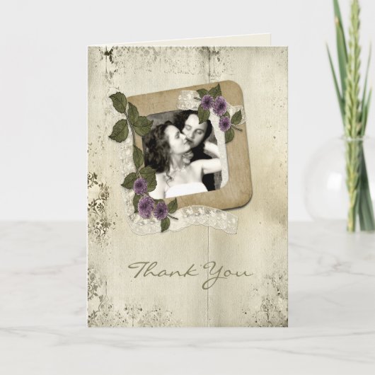 廃棄スタイル写真テンプレート サンキューカード (正面)