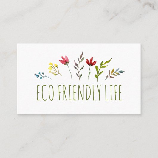 廃棄物ゼロ環境にやさし 名刺 (正面)
