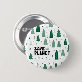 廃棄物ゼロ |エコ持続可能性のサポート 缶バッジ (正面&裏面)