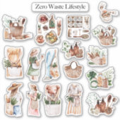 廃棄物ライフスタイル自己箇条書き気に履歴なし シール (正面)