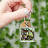 廃棄物処理のごみ収集車の芸術Keychain キーホルダー (手)