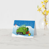 廃棄物収集家のお洒落休日グリーティングカード カード (黄色い花)