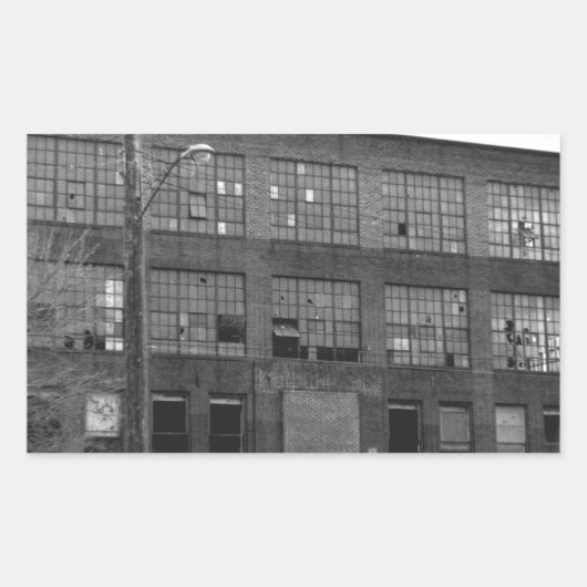 廃棄製造建物 長方形シール (正面)