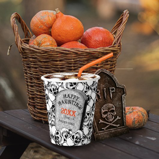 廃棄(Tombstone)およびスカルID216 紙コップ