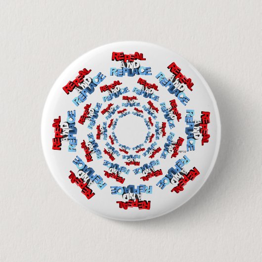 廃止して置換 缶バッジ (正面)