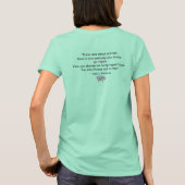 「廃止論者のビーガン」ワードクラウドピグと引用文 Tシャツ (裏面)
