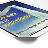 廃水は水不足を意味する ポスター (角)