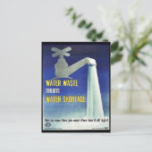 廃水は水不足を意味する ポストカード (スタンド正面)