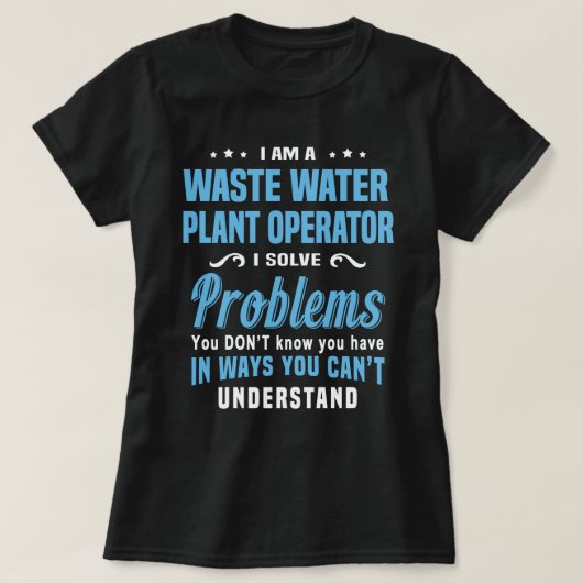 廃水処理場事業者 Tシャツ (デザイン正面)