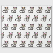 廃猫の日-背景色を選択 ラッピングペーパー (フラット)