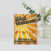 廃絶に向けて戦うオバマケア ポストカード (スタンド正面)