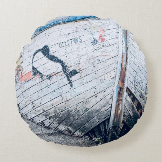 廃航海の素朴棄船 ラウンドクッション (正面)