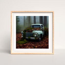 廃車のデジタルアート ポスター