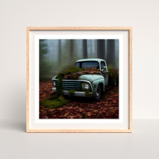 廃車のデジタルアート ポスター