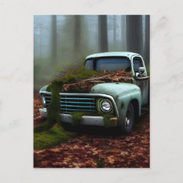 廃車のデジタルアート ポストカード