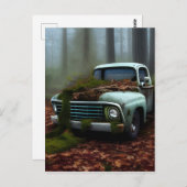 廃車のデジタルアート ポストカード (正面/裏面)