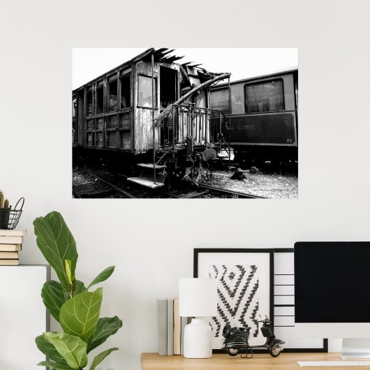 廃車木製の乗用車Le Mastrouポスター ポスター (ホームオフィス)