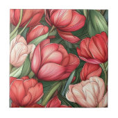 廊下カラフル壁用チューリップセラミックタイル タイル (正面)