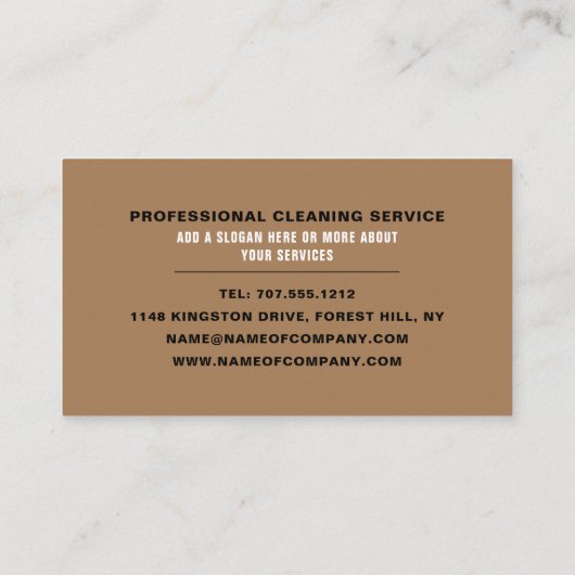 廊下フロア清掃サービス 名刺 (裏面)