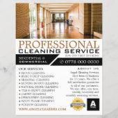 廊下フロア清掃サービ広告ス チラシ (正面)