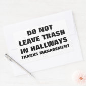 廊下離れでごみを捨てる 長方形シール (封筒)