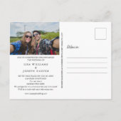 延期おめでとうございます 日程変更 再撮影 スクリプト フォト ポストカード (裏面)