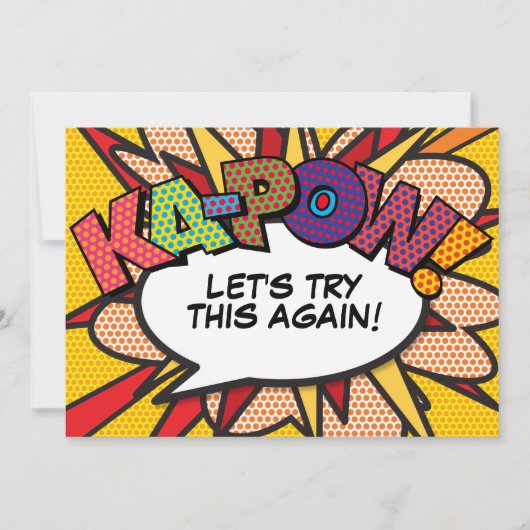 延期お知らせ 日付変更 面白い コミックブック セーブザデート (正面)