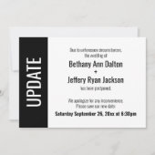 延期さはっきりしたれた発結婚表の更新 招待状 (正面)