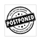 延期されたイベントと新しい日付スタンプ ラバースタンプ (インプリント)