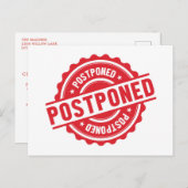 延期されたイベント取消の日付の変更 ポストカード (正面/裏面)