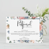 延期されたイベント発表、ほこりっぽい青と赤面 招待状 (スタンド正面)