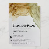 延期されたインクアートのカードの計画の変更 招待状 (正面/裏面)