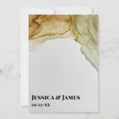 延期されたインクアートのカードの計画の変更 招待状 (裏面)