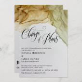 延期されたインクアートのカードの計画の変更 招待状 (正面/裏面)