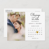 延期されたカレンダーの写真の変更 案内ポストカード (正面/裏面)