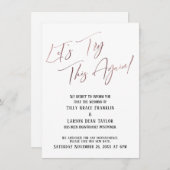 延期されたカードをもう一度結婚お試し 招待状 (正面/裏面)