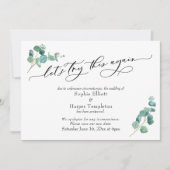 延期されたカードをもう一度結婚お試し 招待状 (正面)