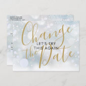 延期されたキャンセルされた冬のイベントの変更 ポストカード (正面/裏面)