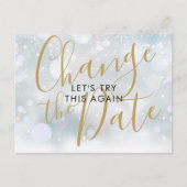 延期されたキャンセルされた冬のイベントの変更 ポストカード (正面)