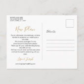 延期されたキャンセルされたChicRose金ゴールドの変更 ポストカード (裏面)