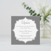 延期されたグレー結婚の更新の発表 招待状 (スタンド正面)