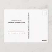 延期されたスクシンプルリモダンプ結婚トの ポストカード (裏面)