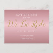 延期されたバラ金ゴールドをやり直す日付の変更 ポストカード (正面)